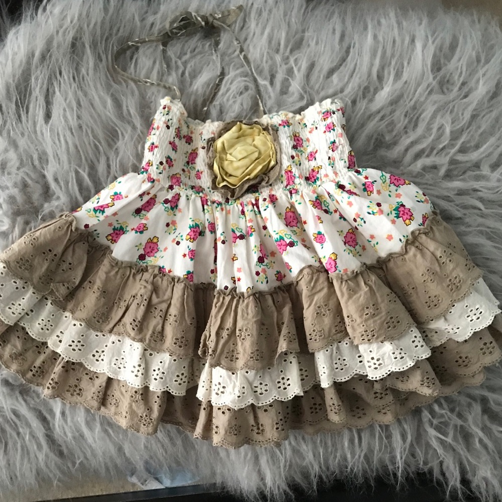 🌸Mustard Pie gorgeous girls ruffled top